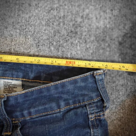 H&M Denim Jeans Womens Blue Skinny Low Waist Stretch Retro Size 27x32 - Picture 13 of 14
